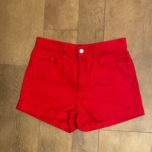 American Apparel High Waist Red Shorts